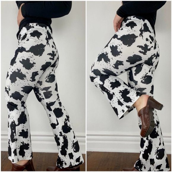 cow-print flared pants from SHEIN - Picture 2 of 4